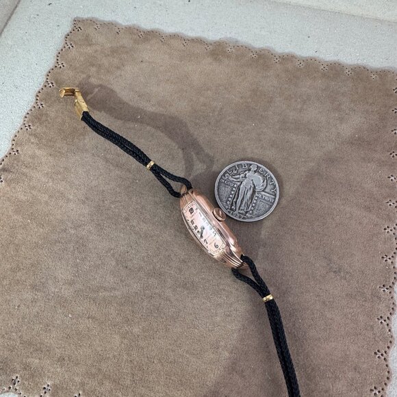 Gruen Curvex Precision Swiss Movement 17 Jewels 10 Karat Rose Gold Filled - Picture 9 of 11